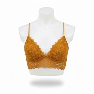 Auden Yellow Lace Bralette Size XL NWOT